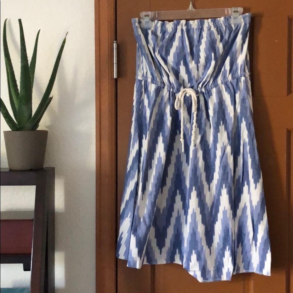 Ikat Strapless Dress